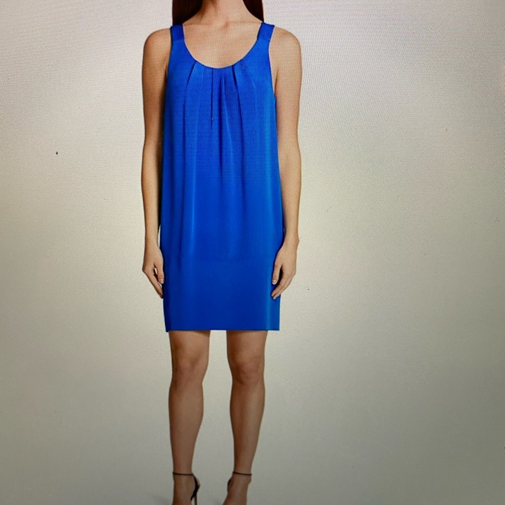 Tahari ASL Blue Shift Dress NWT Size 6
